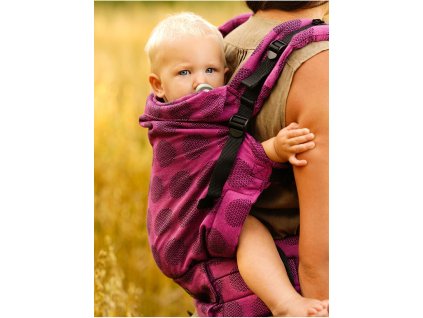Kinder Hop Rostoucí ergonomické nosítko Multi Grow Dots Pink 100% bavlna, žakár