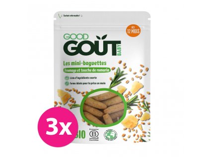 GOOD GOUT Mini bagetky s rozmarínom a syrom 3x70g