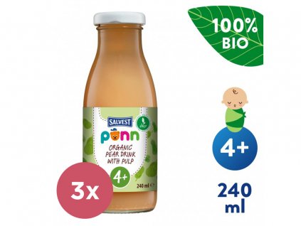 3x SALVEST Põnn BIO Šťava hrušková s dužinou 240 ml