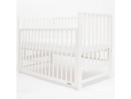Detská postieľka New Baby BASIC so sťahovacou bočnicou biela - 53161