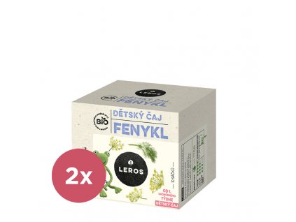 2x LEROS BIO Čaj detský Fenykel 10x1,5g