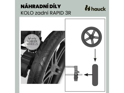Hauck KOLO ZADNÉ RAPID 3 BLACK