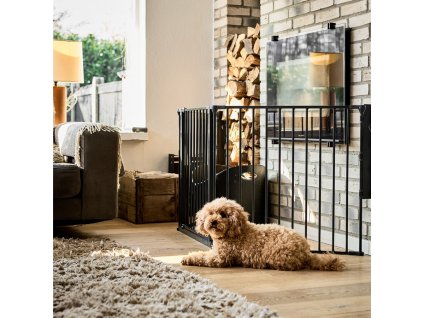 DogSpace Max L priestorová zábrana, kovová, čierna