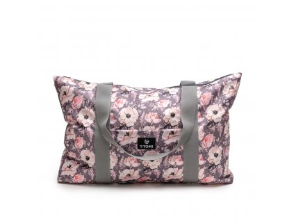 T-TOMI Shopper bag Grey flowers