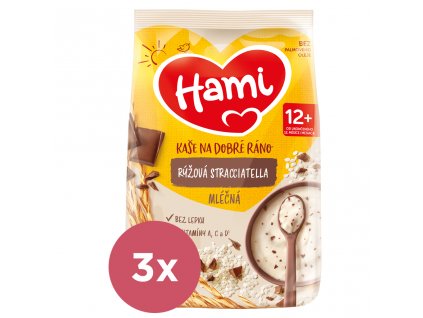 3x HAMI Kaša mliečna ryžová stracciatella 3x 210 g