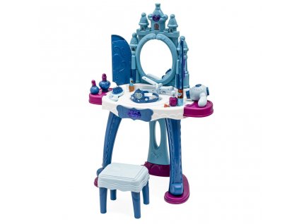 Detský toaletný stolík ľadový svet so svetlom, hudbou a stoličkou BABY MIX - 53367