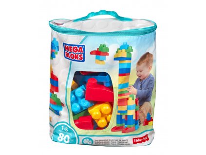 MEGA BLOKS VEĽKÉ VRECE KOCIEK - MODRÉ (80)