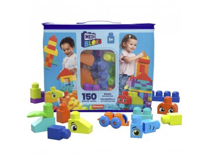 MEGA BLOKS PORÁDNE VEĽKÉ VRECE KOCIEK - MODRÉ (150)