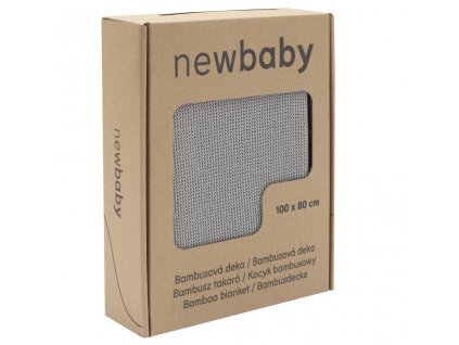 Bambusová pletená deka New Baby 100x80 cm grey - 54080