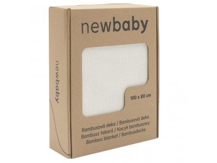 Bambusová pletená deka New Baby 100x80 cm cream - 54081