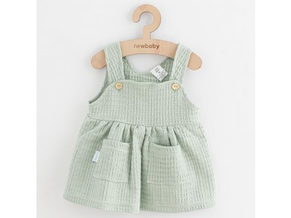 Dojčenská mušelínová suknička New Baby Comfort clothes šalviová, 74 (6-9m) - 53444