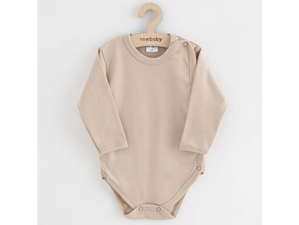 Dojčenské body celorozopínacie New Baby Classic II svetlo béžové, 56 (0-3m) - 54451
