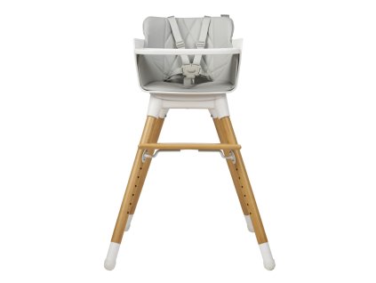 bababing una jidelni zidle white grey