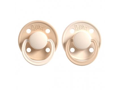 REBAEL Pacifier 2-Pack Size 2 Dusty Pearly Mouse / Frosty Pearly Lion