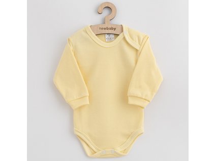 Dojčenské bavlnené body New Baby žltá, 74 (6-9m) - 54707