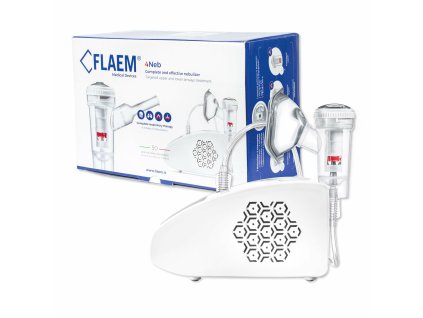 FLAEM 4NEB Pneumaticko piestový inhalátor so 4 režimami, s certifikátom TUV Rheinland