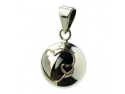 Tehotenská rolnička ESSENTIALS Double hearts