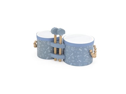 label label drevena bonga blue