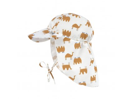 Sun Protection Flap Hat camel nature 19-36 mon.