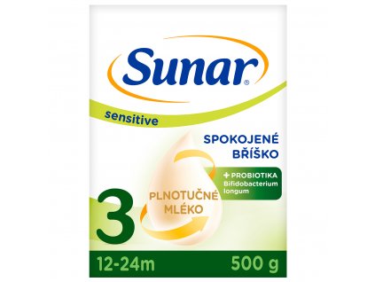 SUNAR Sensitive 3 Mlieko batoľacie 500 g, 12m+