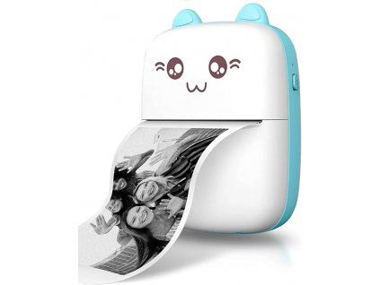 PTBH1608A prenosna bluetooth termotiskarna kocicka modra c9