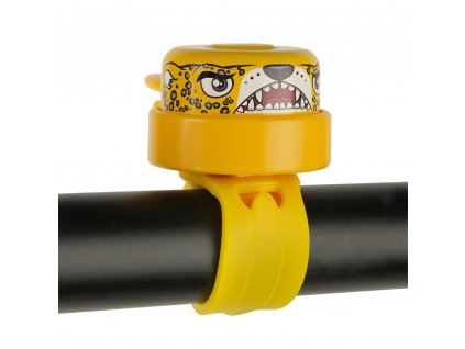 231401 CrazySafety Zvonček na bicykel Leopard žltý