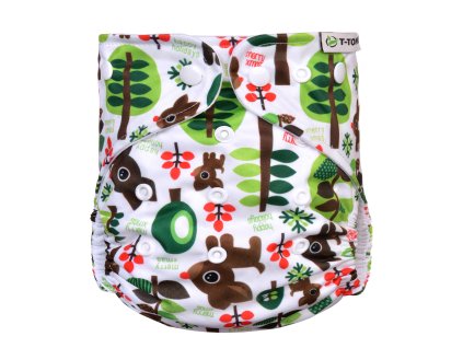 T-TOMI Vrecková plienka (typ AIO) - patentky Trees