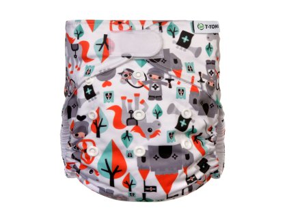 T-TOMI Vrecková plienka (typ AIO) - suchý zips Knights