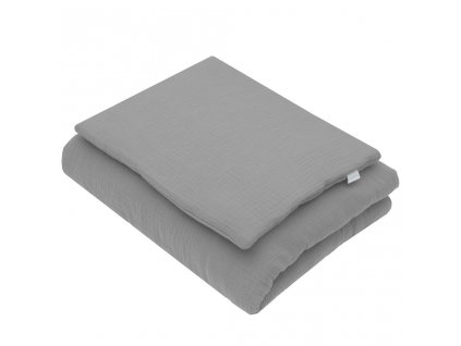 Mušelínový set s výplňou New Baby 80x70 cm sivý - 55571