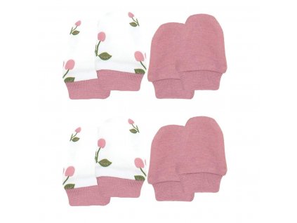 Dojčenské bavlnené rukavičky Nicol Emily 4 páry, 0-6 m - 55799