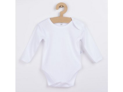 Dojčenské body s dlhým rukávom New Baby biele, 62 (3-6m) - 54738