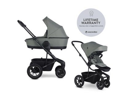 EASYWALKER Kočík kombinovaný Harvey⁵ 2v1 Agave Green LITE AIR + volant ZDARMA