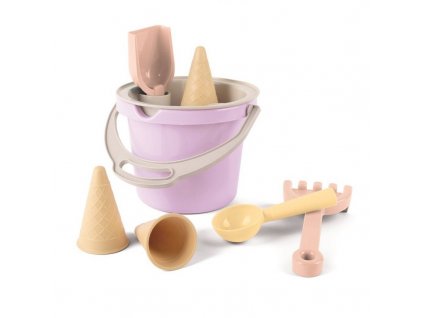 Hračky na piesok - zmrzlina - 8ks Pastel Pink 24m+