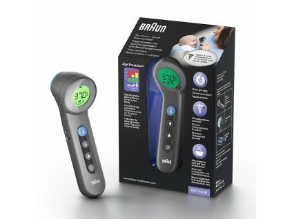 BRAUN BNT400 čelový bezdotykový teplomer s "AGE Precision" systémom, čierny