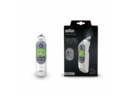 BRAUN ThermoScan 7+ IRT6525 ušný teplomer so systémom "AGE Precision", s osvetlením
