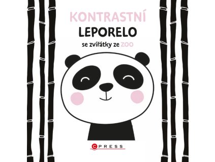 Kontrastní leporelo se zvířátky ze ZOO