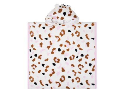 Plážové pončo Beige Leopard 65 x 65 cm