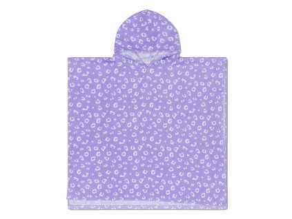 Plážové pončo 65 x 65 cm Lila Leopard