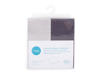 CEBA Poťah na prebaľovaciu podložku 50x70-80 cm 2 ks Dark Grey+Light Grey