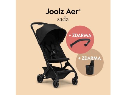 AER+ kočík | Space black l SET s madlom a držiakom na nápoj