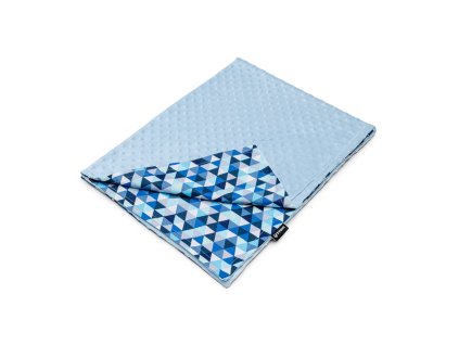 T-TOMI MINKY Prikrývka Blue triangles