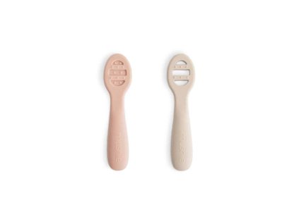 First Feeding Baby Spoons 2Pack BlushShifting Sand p