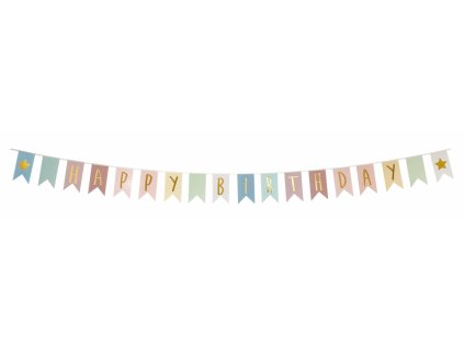 A3216 Jabadabado Banner Happy Birthday Multi