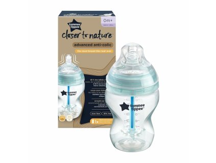 Tommee Tippee Dojčenská fľaša ADVANCED ANTI-COLIC, pomalý prietok, 260 ml, 0m+
