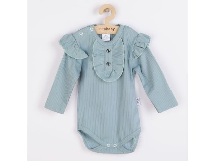 Dojčenské body New Baby Stripes ľadovo modré, 62 (3-6m) - 48171