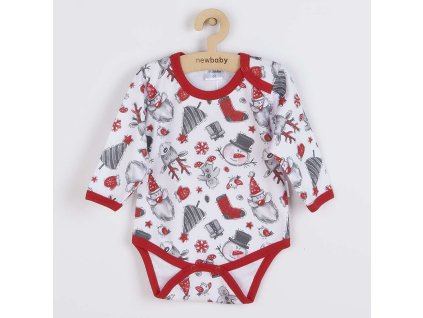 Dojčenské body s dlhým rukávom New Baby Christmas, 80 (9-12m) - 49756