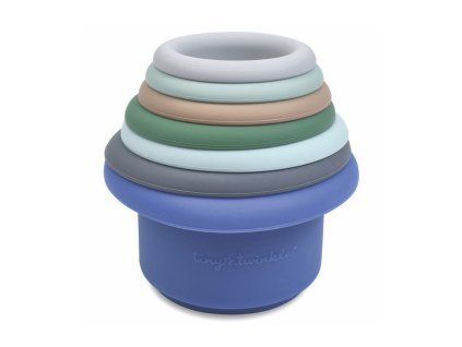 tiny twinkle stohovaci poharky silikon indigo set