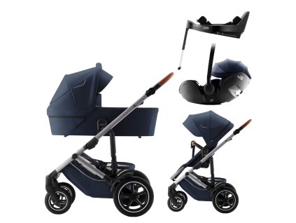 Set kočík Smile 5Z + hlboká korba + autosedačka Baby-Safe PRO + Vario Base 5Z Style, Night Blue