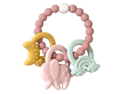 Silikónové hryzátko Ele-Fun Pink