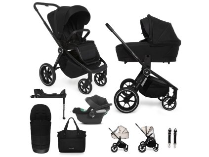 MUUVO Kočík kombinovaný Quick 4.0 Classic black set 2v1 + CYBEX Aton B2 i-Size + základňa